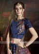 Blue Embroidered Lehenga Choli